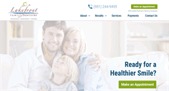 Desktop Screenshot of lakefrontfamilydentistry.com