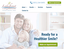 Tablet Screenshot of lakefrontfamilydentistry.com